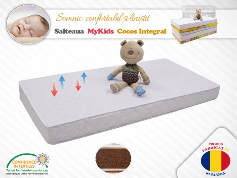 Saltea fibra de Cocos Integral 120x60x08 husa microfibra matlasata