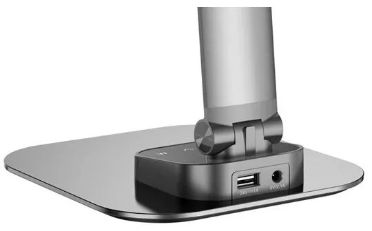 Lampă LED dimabilă de masă cu USB LED/7,5W/230V 3000K/4000K/5500K antracit