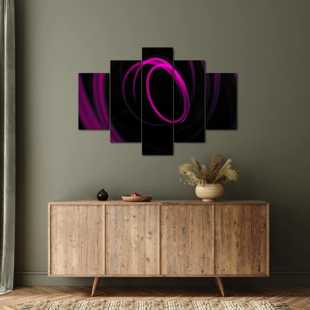 Tablou - linii violete (150x105 cm)