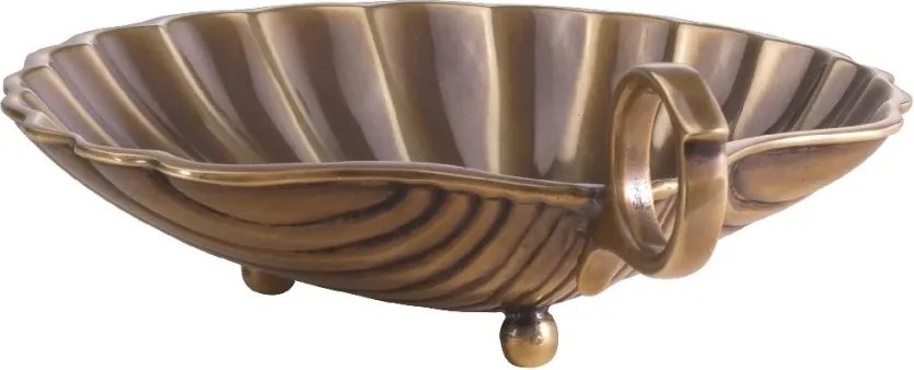 Obiect decorativ, Tava mica delicata din alama Shell S