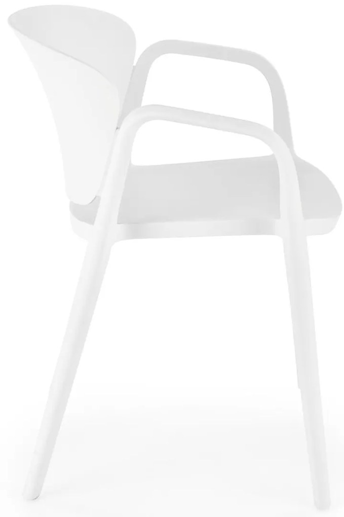 Scaun din plastic alb K491