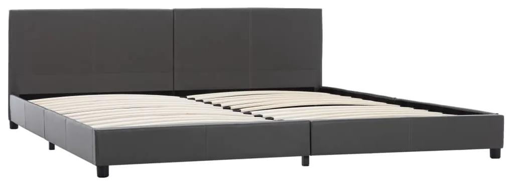 284779 vidaXL Cadru de pat, gri, 180x200 cm, piele ecologică