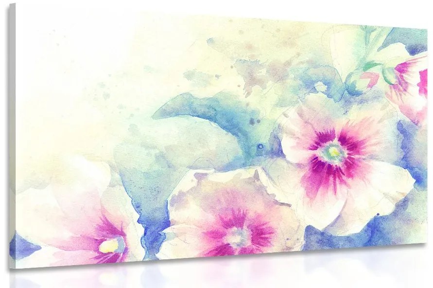 Tablou ilustrația de acuarelă a florilor roz