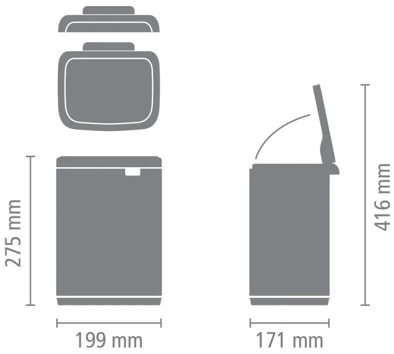 Cos de gunoi Brabantia Bo Small 1008865, 4 L, Deschidere lina si silentioasa, Baza antiderapanta, Bej
