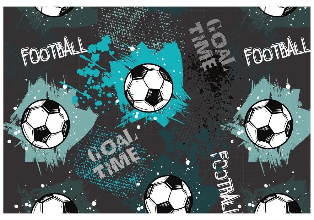 Tapet minge de fotbal în turcoaz