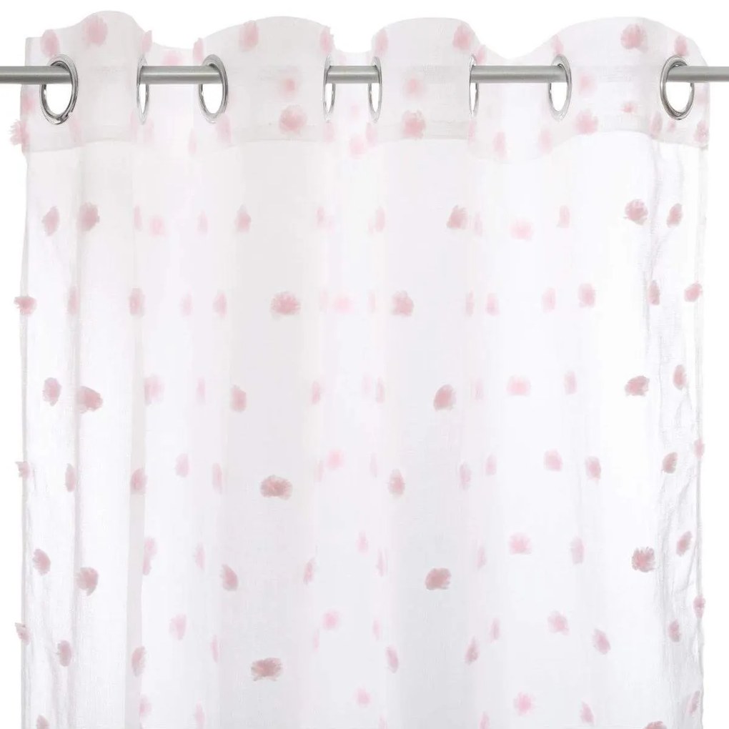 Perdea pentru camera unui copil cu imprimeu, pompoane, 140 x 240 cm