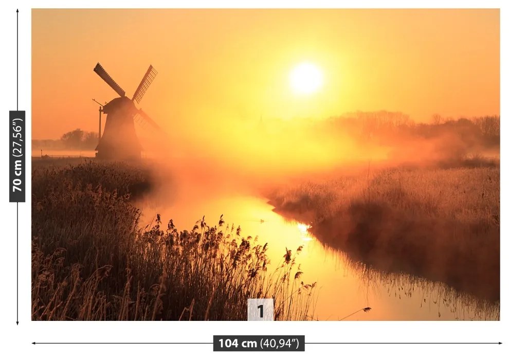 Fototapet Sun Windmill