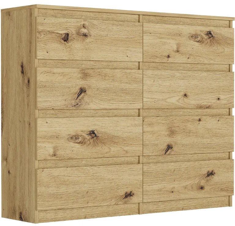 Comoda cu 8 sertare R-120-S8 - diferite variante de culoare antracit mix alb