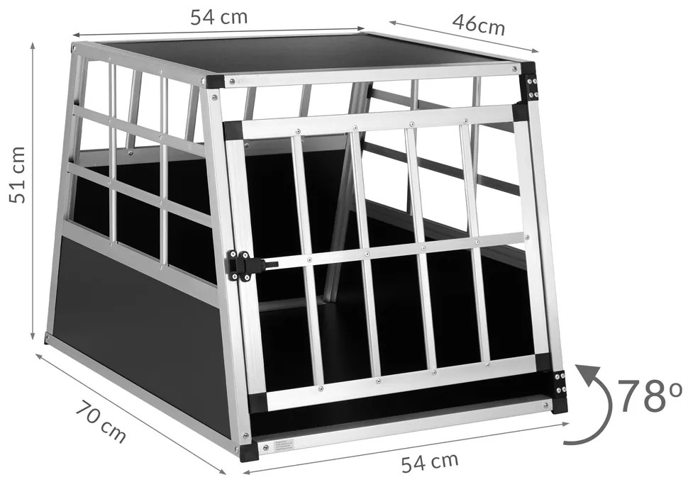 Deuba Cutie de transport pentru caini M - 70x54x51cm