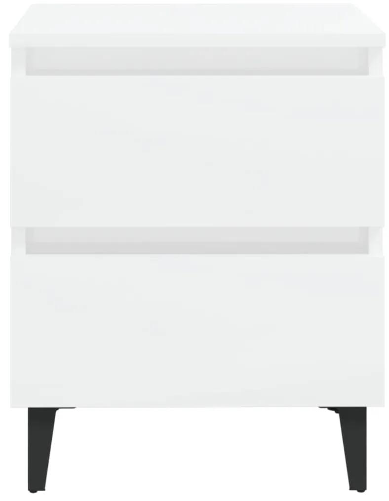 Noptiera, alb extralucios, 40x35x50 cm, PAL 1, Alb foarte lucios