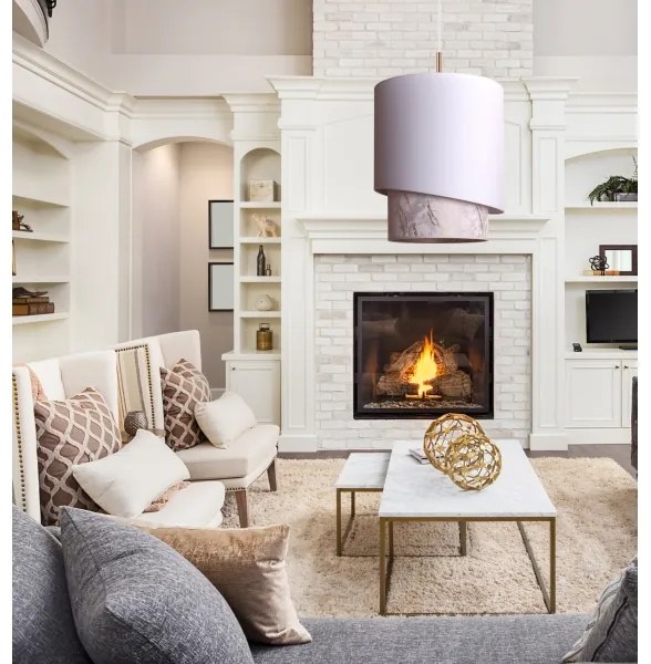 Duolla - Lustră pe cablu PARIS 1xE27/15W/230V d. 40 cm albă/bej