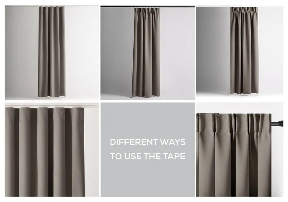 Draperie grej termoizolantă/dimout (semi-opacă) 140x245 cm Kierra – Restilo