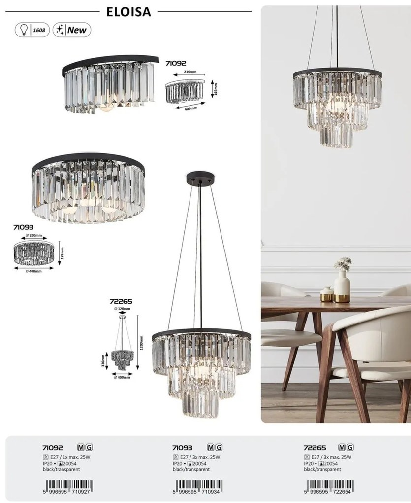 Plafoniera, Lustra aplicata design modern Eloisa