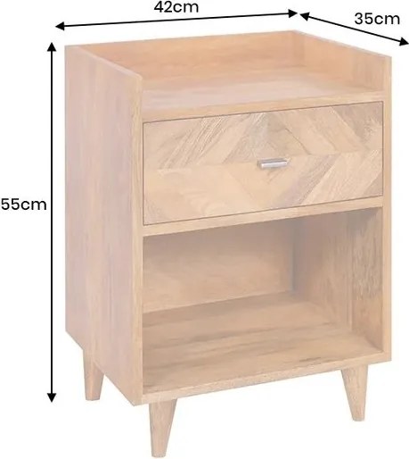 Noptiera din lemn INFINITY 55cm