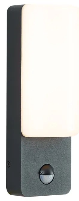 Lampă de perete de exterior neagră cu senzor de mișcare, inclusiv LED - Shift