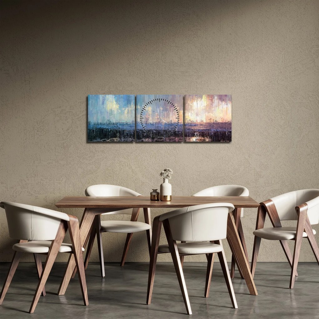 Tablou - Abstract (cu ceas) (90x30 cm)