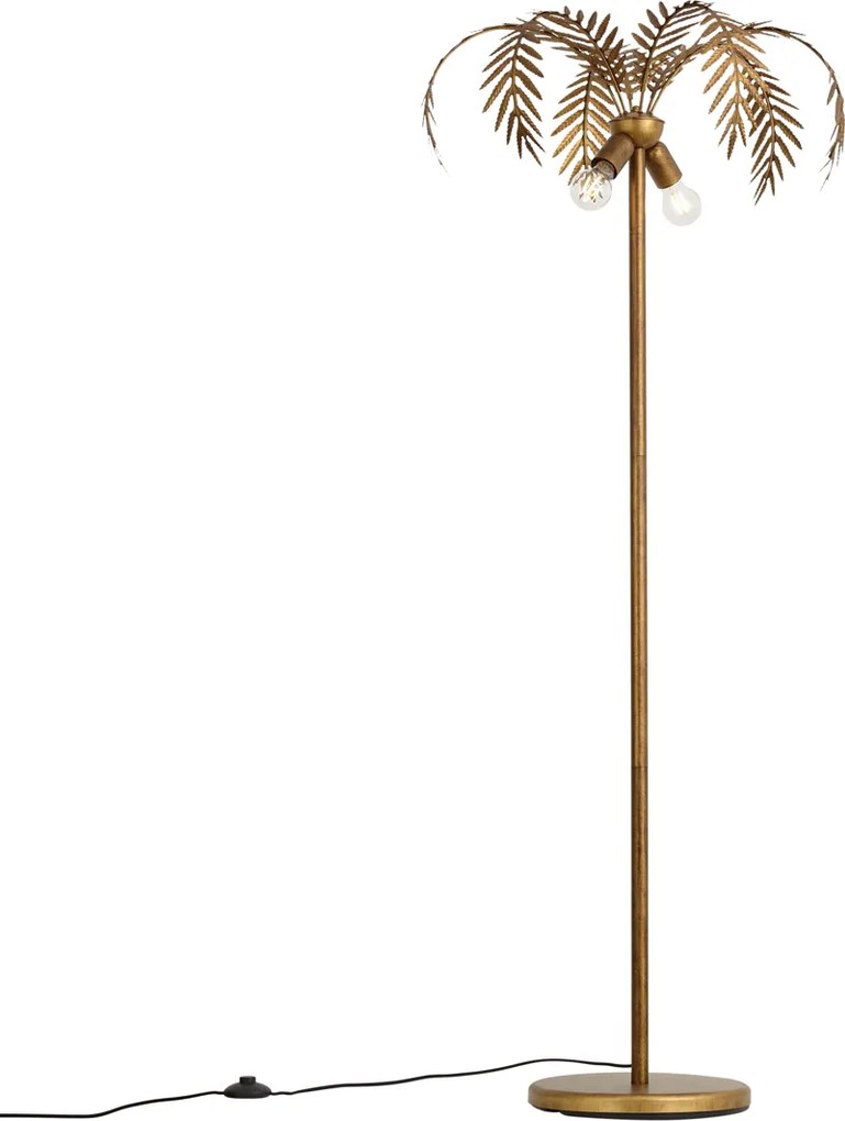 Lampă de podea vintage aurie 156 cm 2 lumini - Botanica