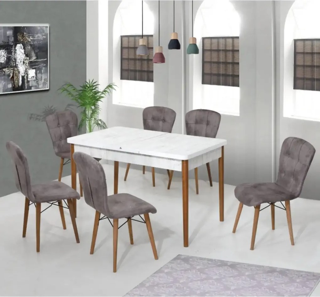 Masa extensibila Dining Homs bej maro 170 x 80 cm