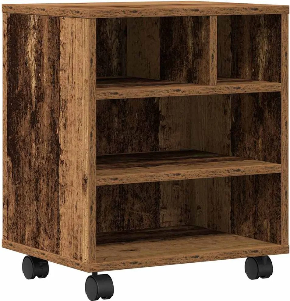 vidaXL Suport pentru imprimantă Lemn vechi 41 x 32 x 48 cm