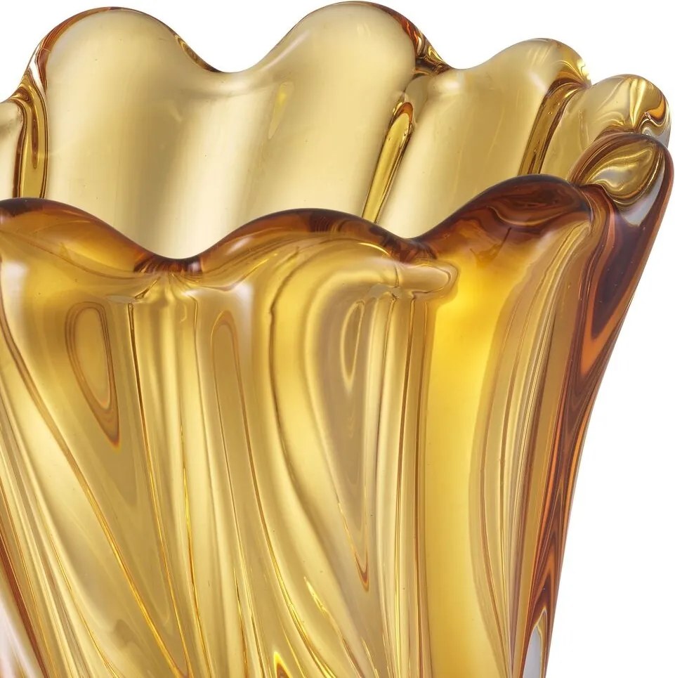 Vaza flori, Vas decorativ Contessa L, galben 115407 HZ