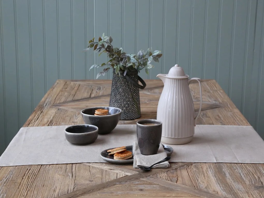 Masa dining, din lemn reciclat, design unic, cu aspect rustic, Old French