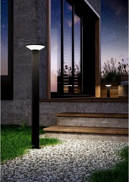 Eglo 901841 - Lampă LED de exterior RIGOSA LED/10W/230V 35 cm IP44, neagră