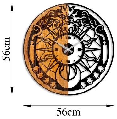 Ceas de perete d. 56 cm 1xAA lemn/metal