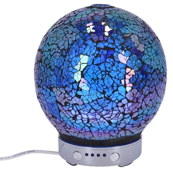 Lampa de masa cu Difuzor aromaterapie Mozaic Blu h 16 cm