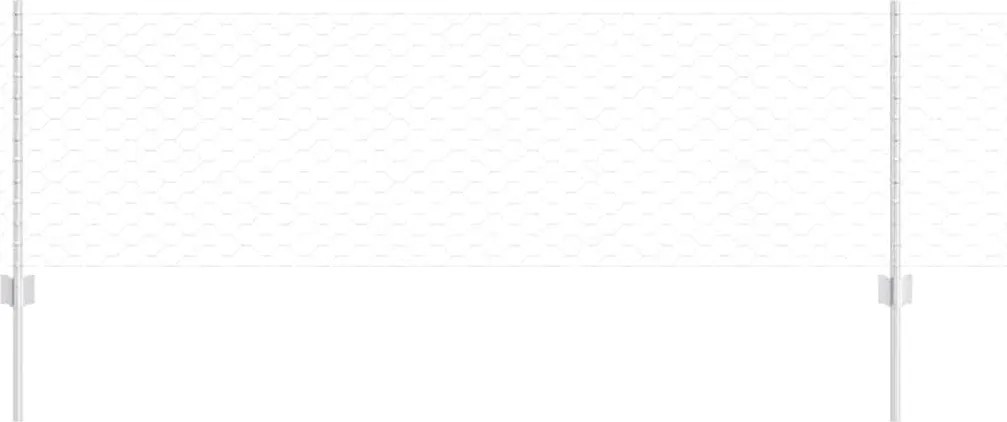 vidaXL Gard cu Stâlp Argintiu 0,6 x 10 m Oțel