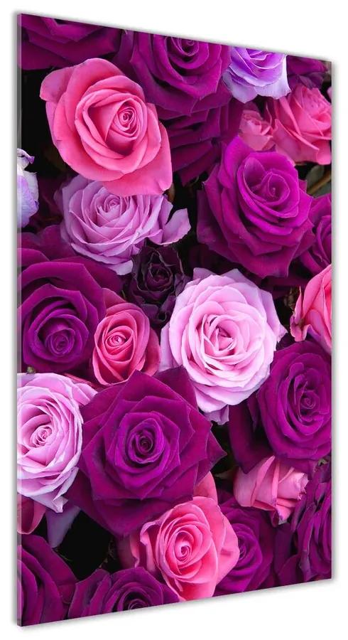 Fotografie imprimată pe sticlă Trandafiri roz