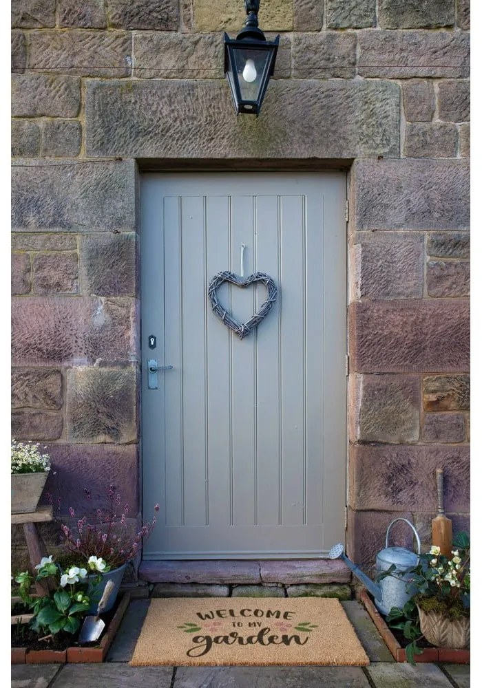 Covoraș de intrare din fibre de nucă de cocos 60x90 cm Welcome to My Garden – Artsy Doormats