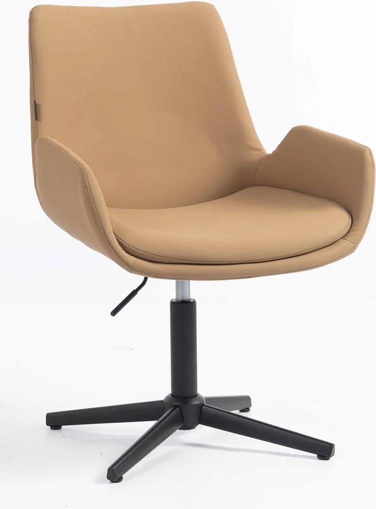 HR240CROSS Scaun Carmel Piele Ecologica Premium Soft cu Bază Neagră