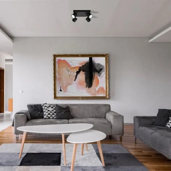 Spot PUNTA 4xGX53/10W/230V negru