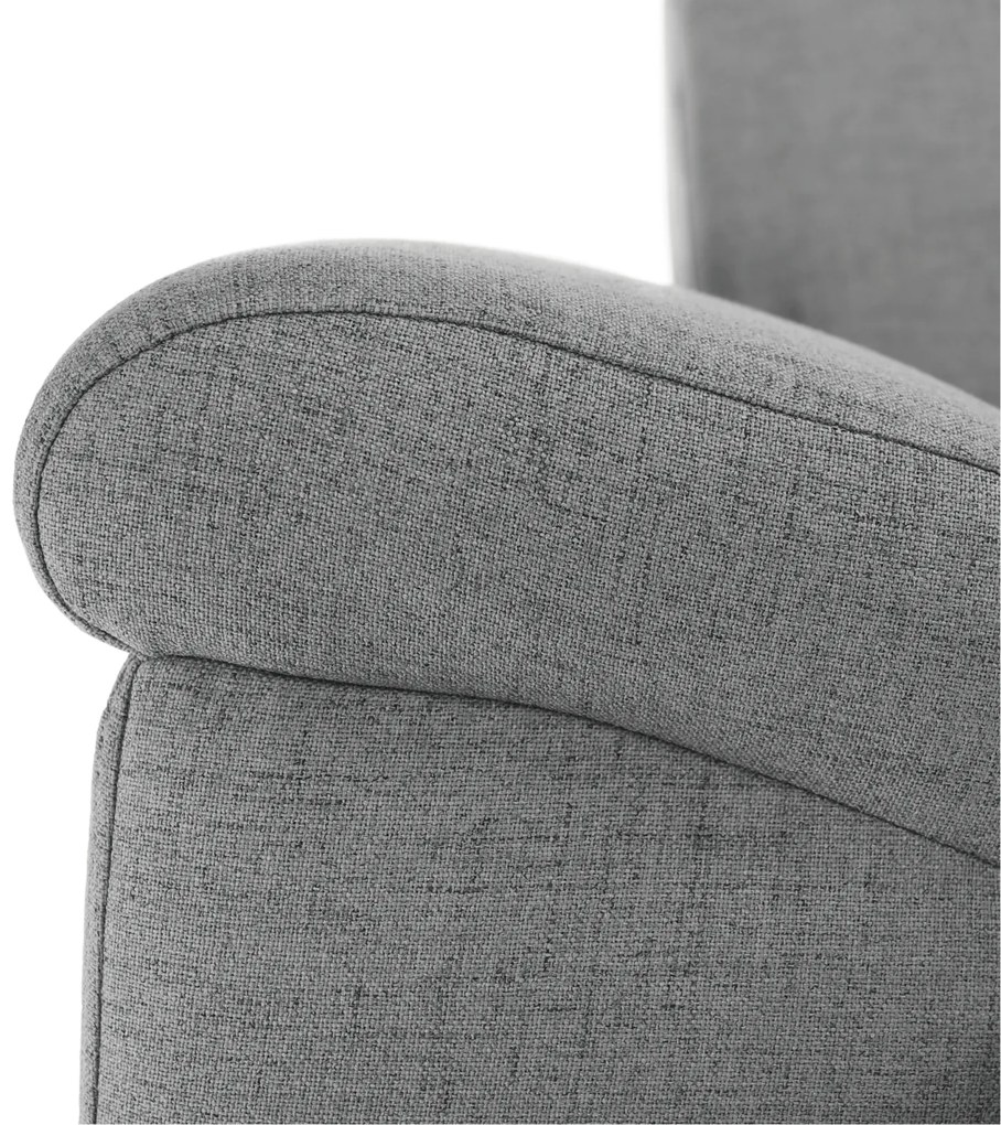 Coltar in forma de U, material textil gri, model stanga, BITER U