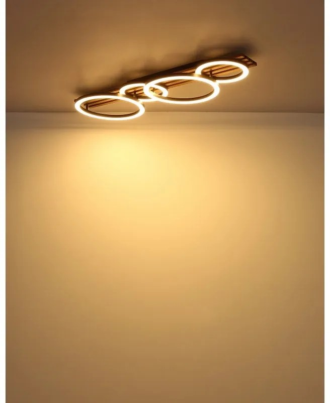 Plafoniera LED riflaj cu efect de lemn TISHA