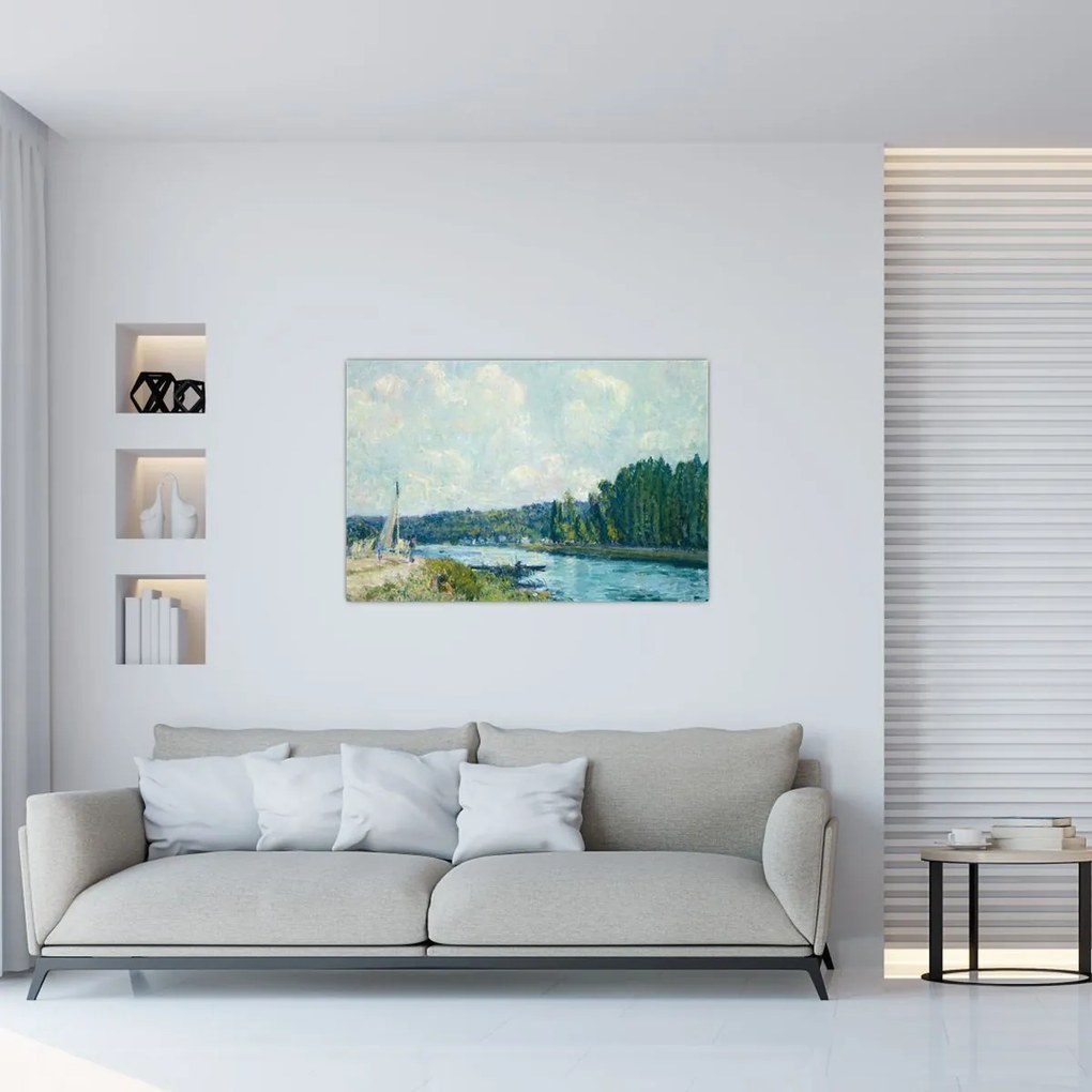 Tablou - Alfred Sisley, The Banks of the Oise, reproducere (90x60 cm)