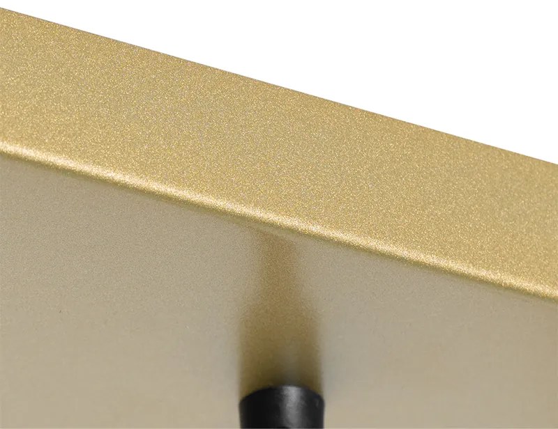 Lampă suspendată inteligentă din alamă cu sticlă albastră și verde, 8 lumini, incluzând 8 Wifi G95 - Sandra