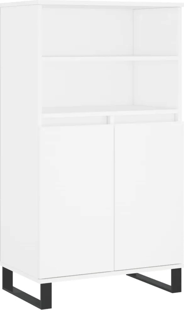 vidaXL Bufet înalt, alb, 60x36x110 cm, lemn prelucrat