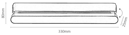 Plafonieră LED dimabilă pentru sistem de șină monofazic Rabalux 70129 LiTrack 13W/24V 33 cm