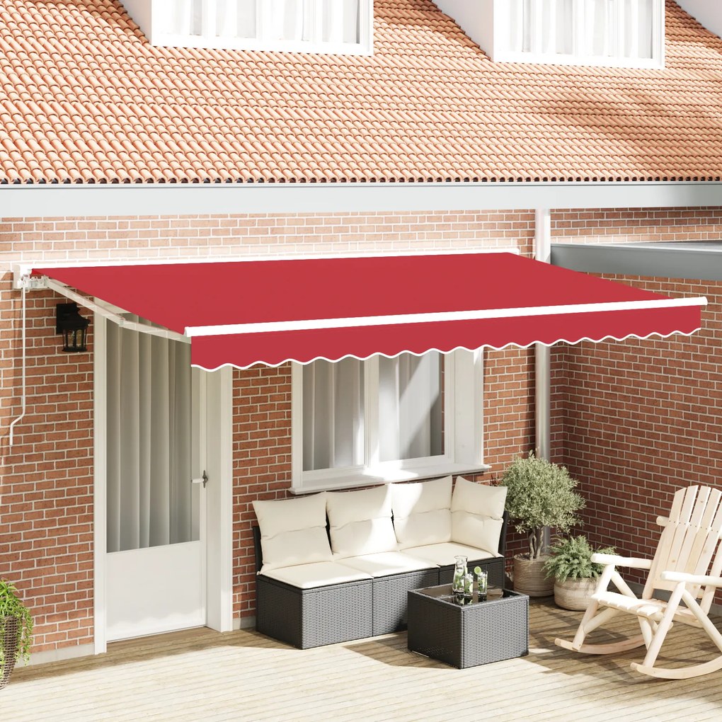 vidaXL Material de înlocuire pentru copertină Roșu 400 x 200 cm Pânză