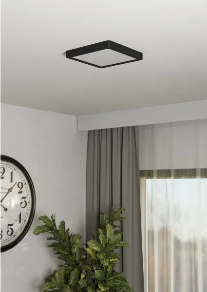 Eglo FUEVA 901303-LED Plafonieră LED/10,5W/230V 2700/4000/6500K 22x22cm negru