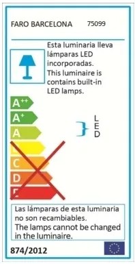 Aplica de perete LED pentru exterior, IP44 SENTINEL 75099
