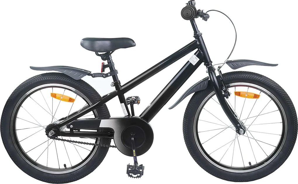 vidaXL Bicicletă pentru Copii 20 Inci pentru 6-11 ani Negru