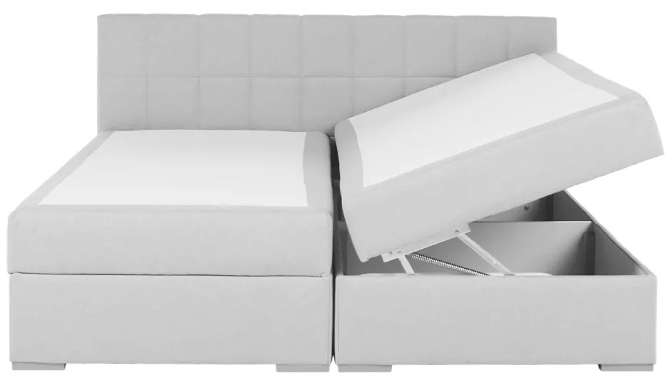 Pat tip BOXSPRING 160x200, gri deschis, FERATA KOMFORT