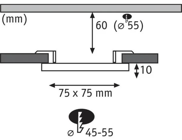 Paulmann 92390 - LED/4,5W IP44 Lampă încastrată baie VARIFIT 230V