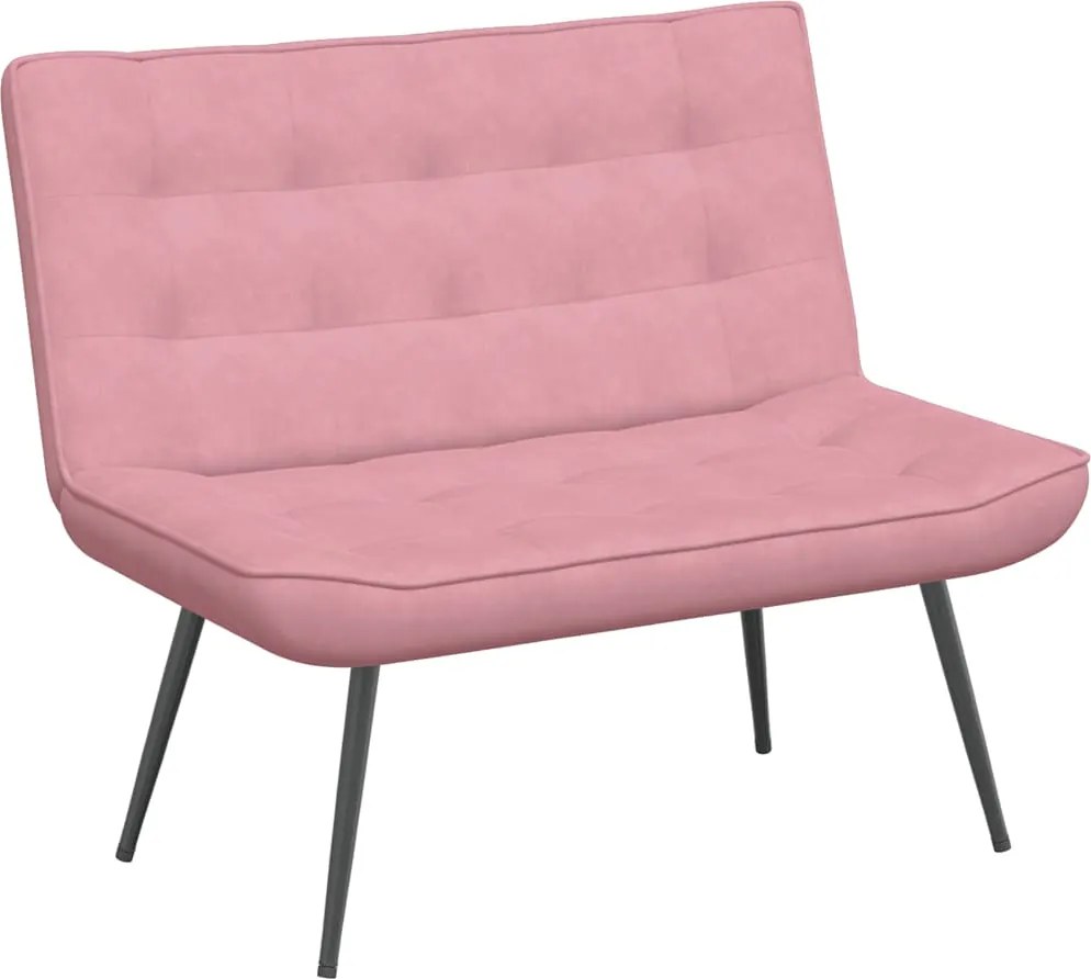 vidaXL Bancă roz 110x74x84 cm catifea