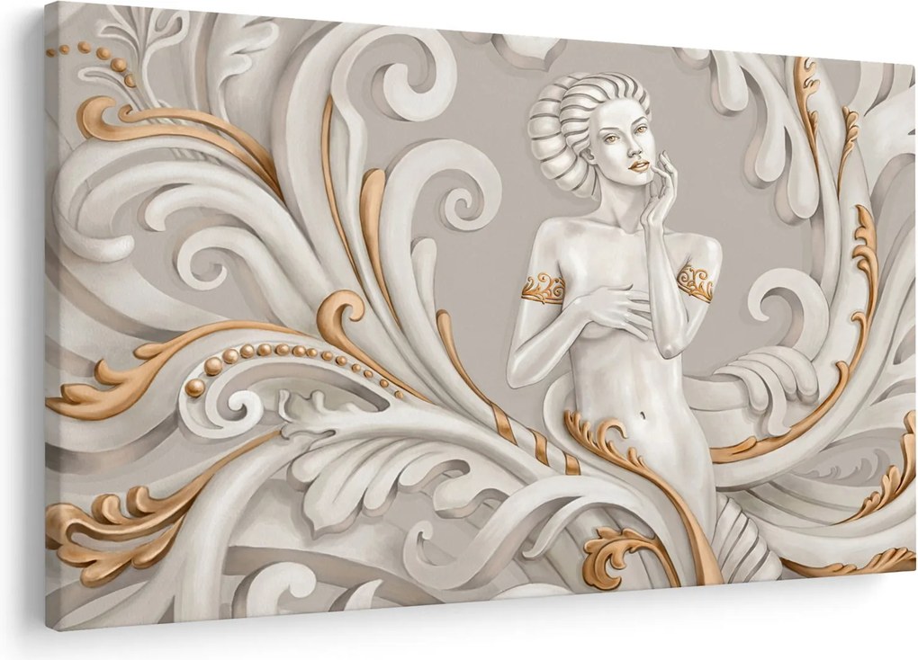 Tablou - Imagine a zeiței într-un fundal ornamental (90x60 cm)