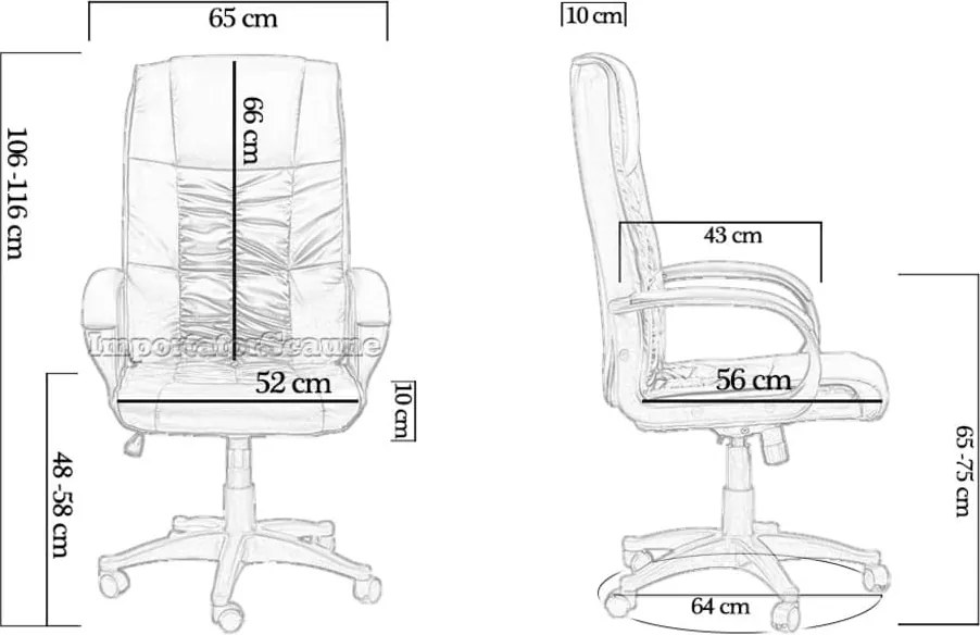 Scaun ergonomic de birou OFF 023 negru