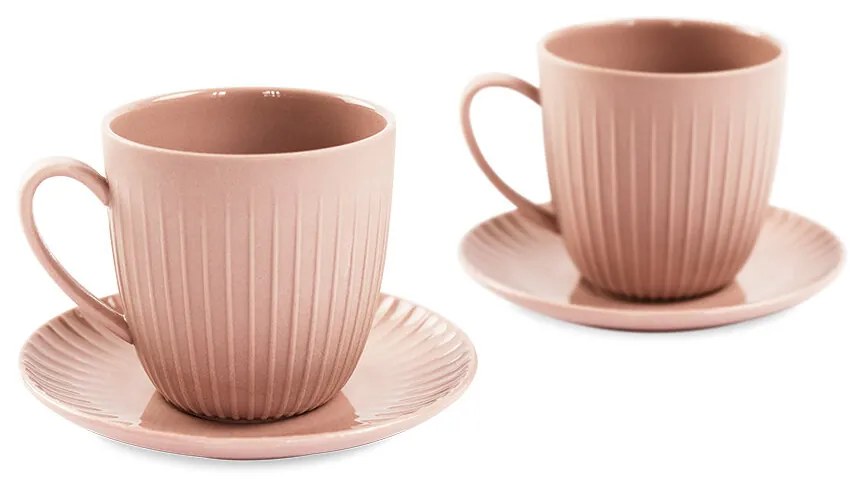 Set de porțelan,  2 căni pentru espresso, 110 ml, roz - WD Lifestyle