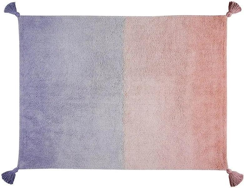 Covor dreptunghiular roz/mov din bumbac 120x160 cm Ombré Coral Pink-Lavender Lorena Canals